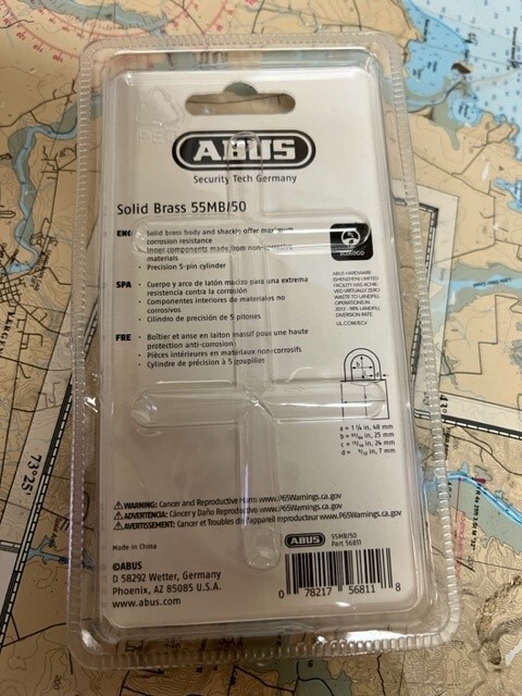Abus Marine #56811 Solid Brass Padlock 55MB/50.
