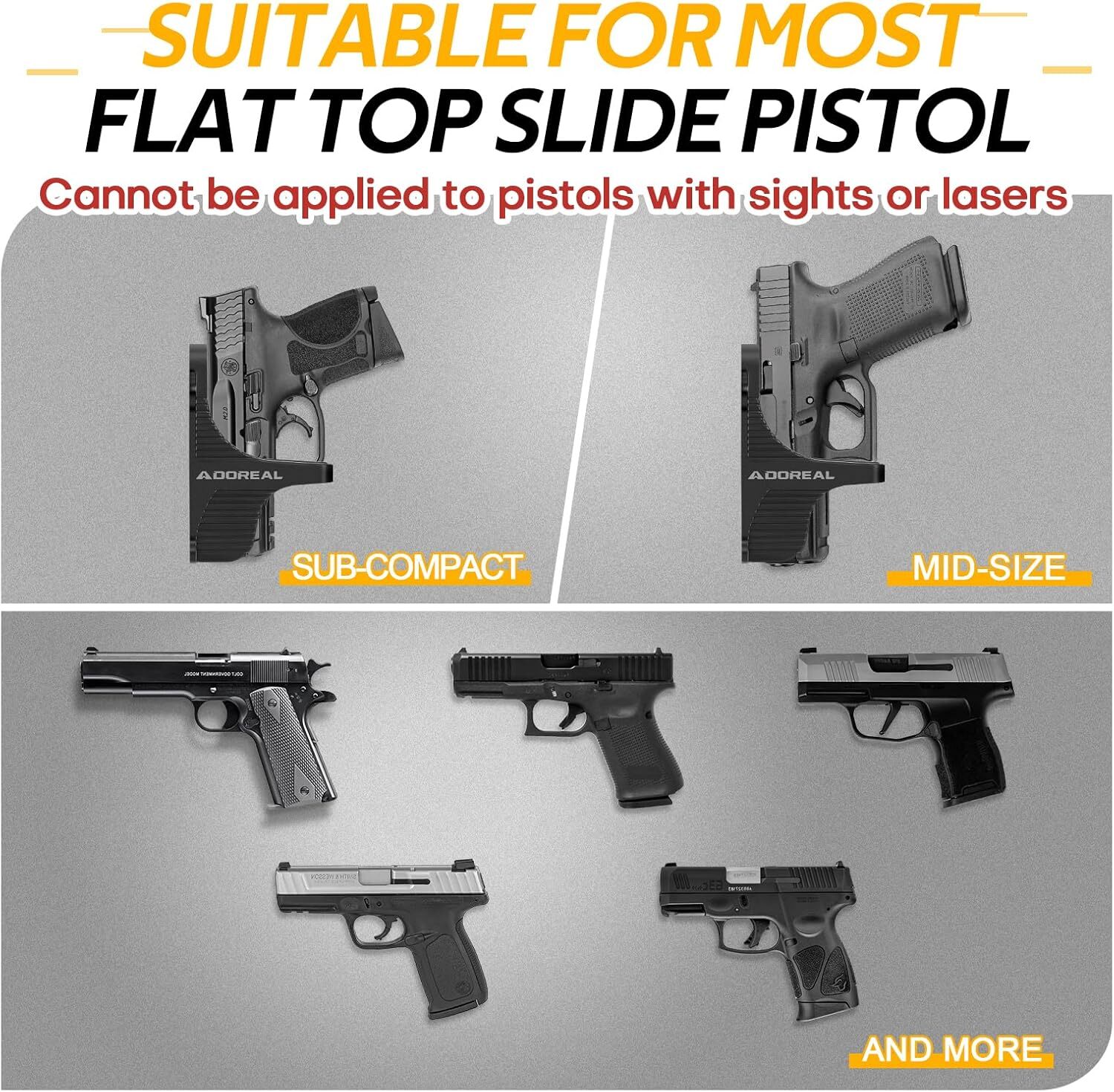 Magnetic Gun Mount, Side Magazine Magnetic Suction Concealed Gun Magnet Desk