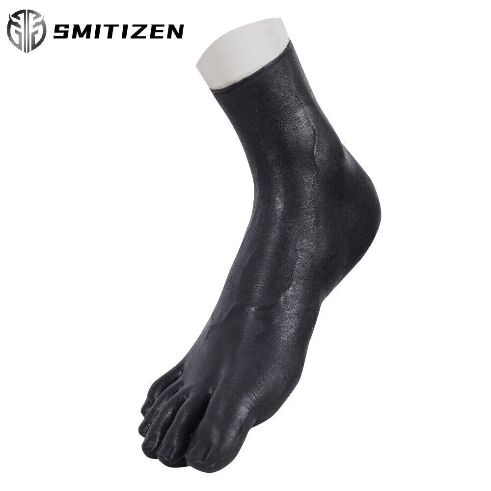 Smitizen Silicone Black Male Human Feet Realistic Skin Elastic Sock For Cosplay