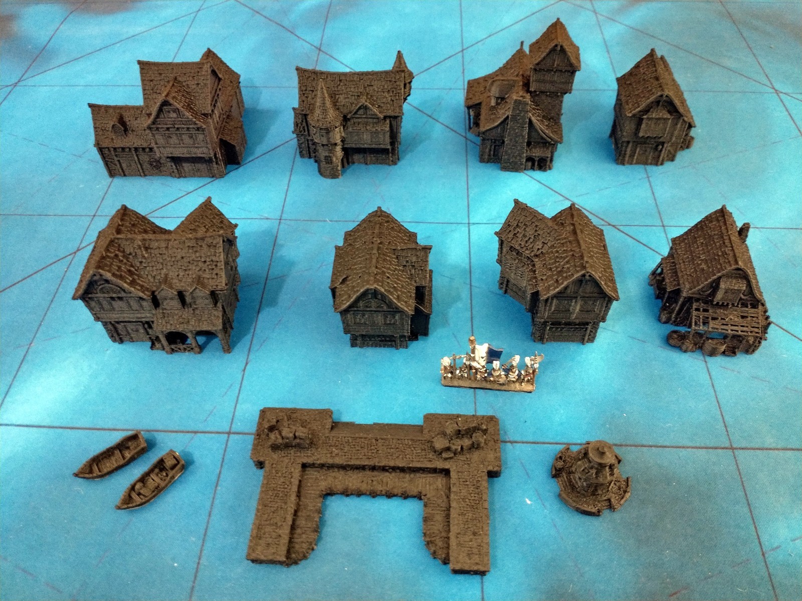 Ancrabourg European Port City 10mm Terrain Buildings & Docks