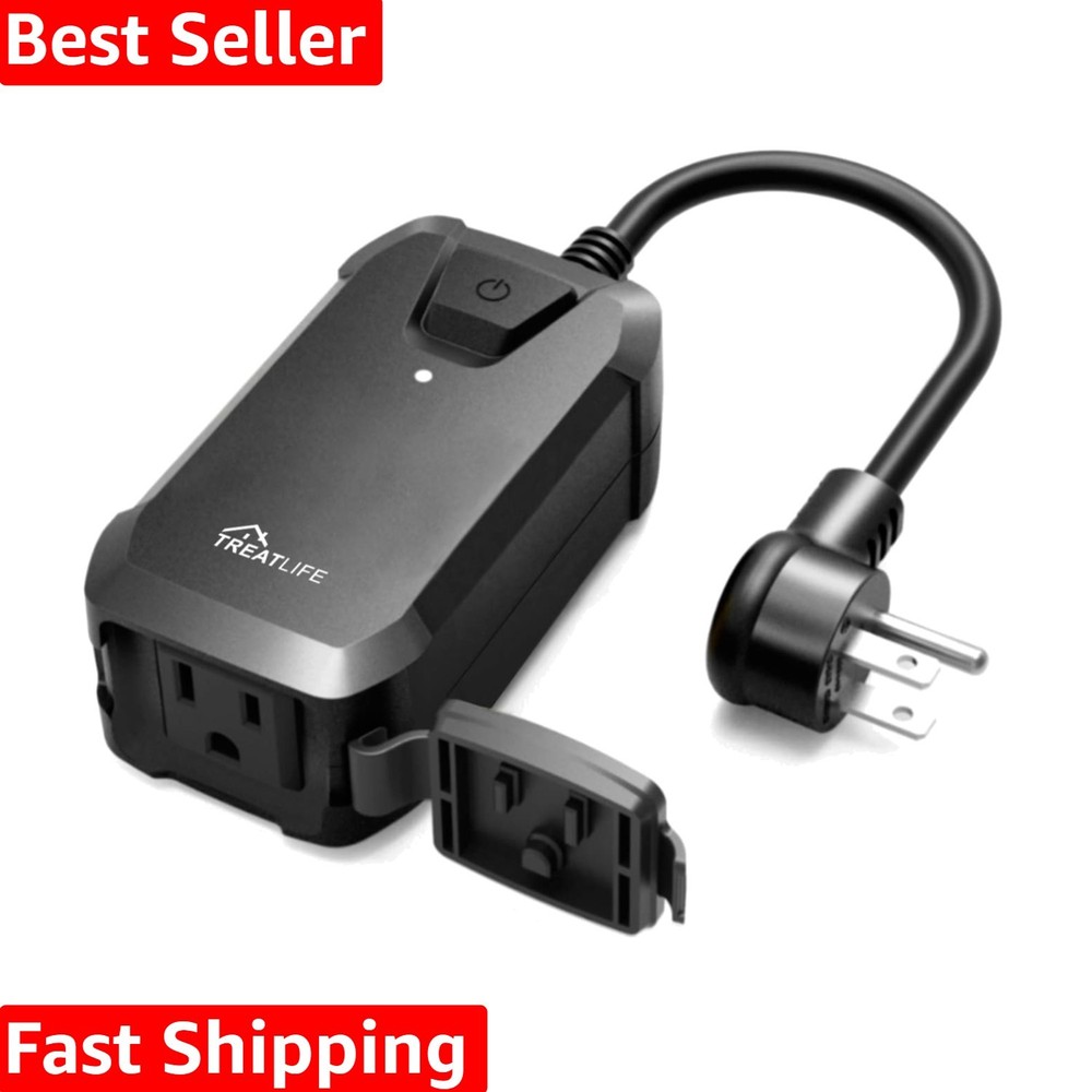 Smart Dimmer Plug for Outdoor Use: 400W Control with Alexa/Google Integration