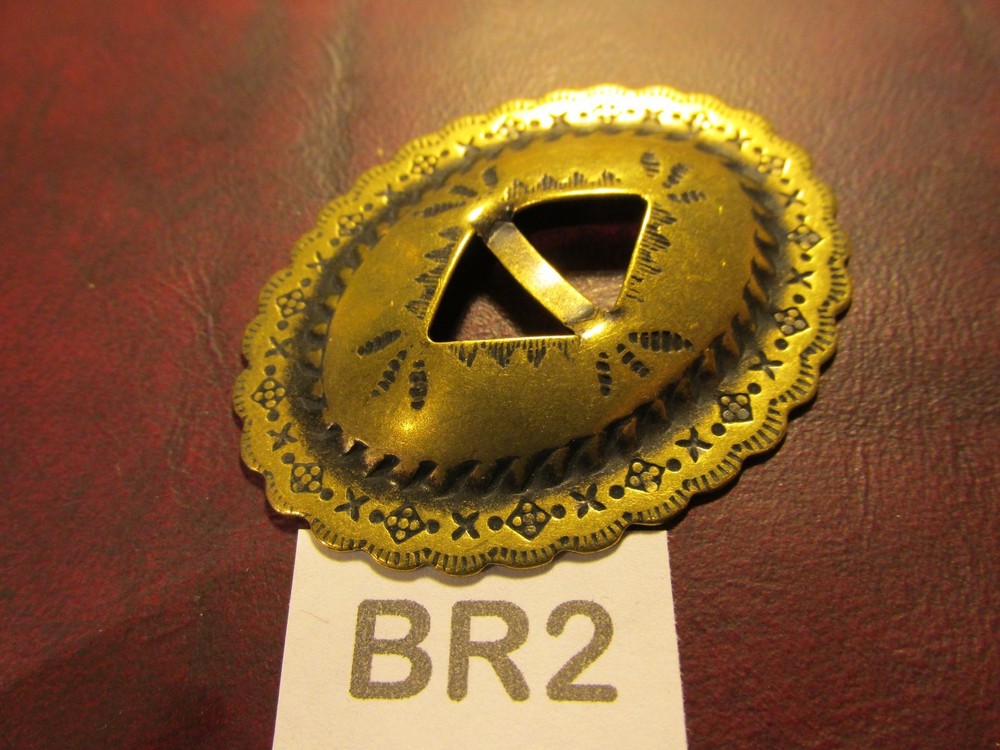 TRINITY CONCHOS MEDIUM BR2 solid BRASS VINTAGE High Quality USA Leather Crafts
