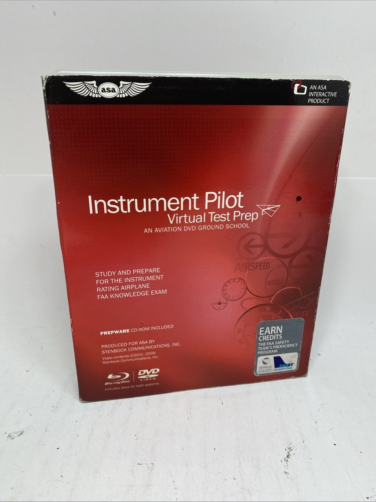 Asa Instrument Pilot Virtual Test Prep DVDs And Blu-ray’s School Exam Study