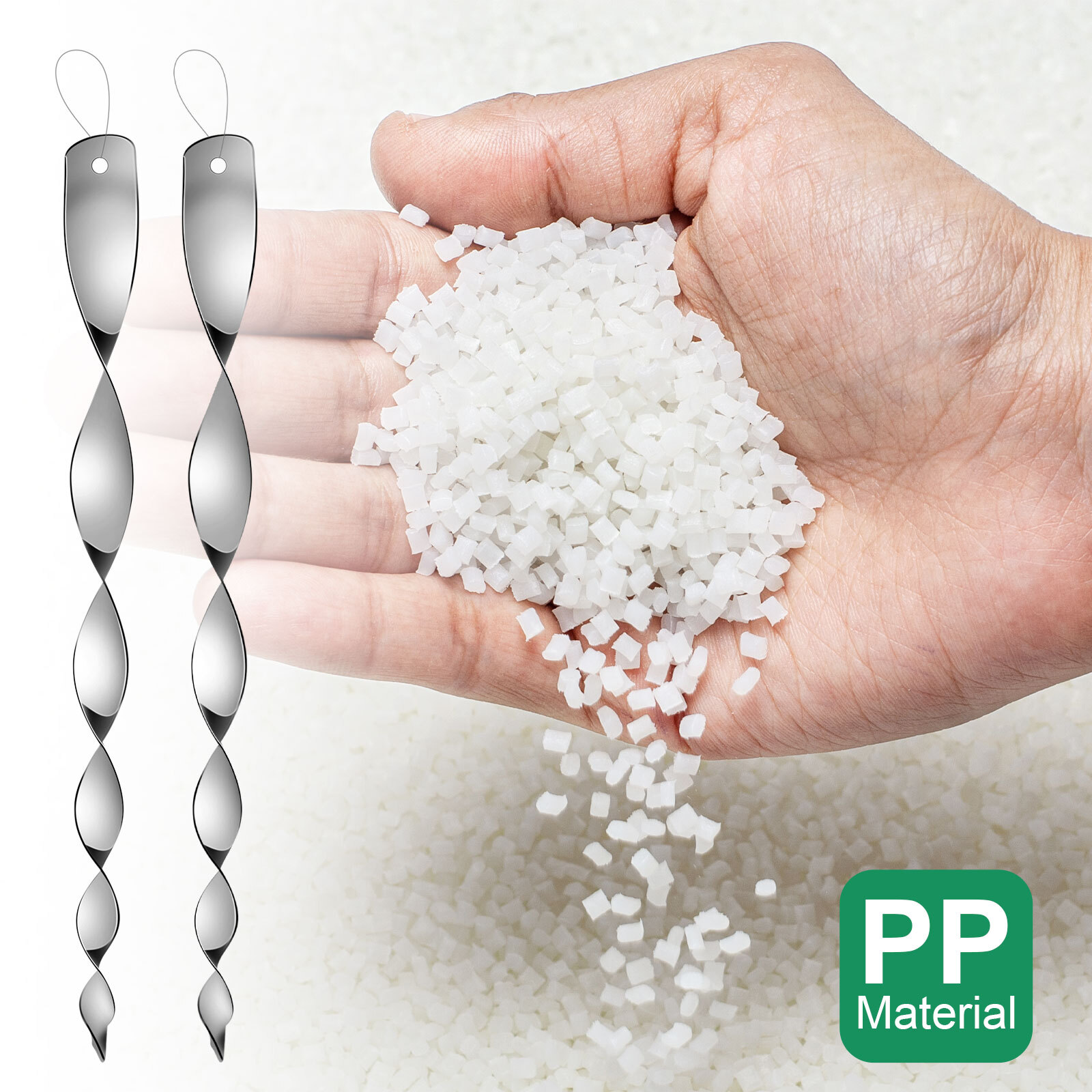 20PCS 11.4" Bird Repellent Reflective Scare Rods Spiral Deterrent Control Device