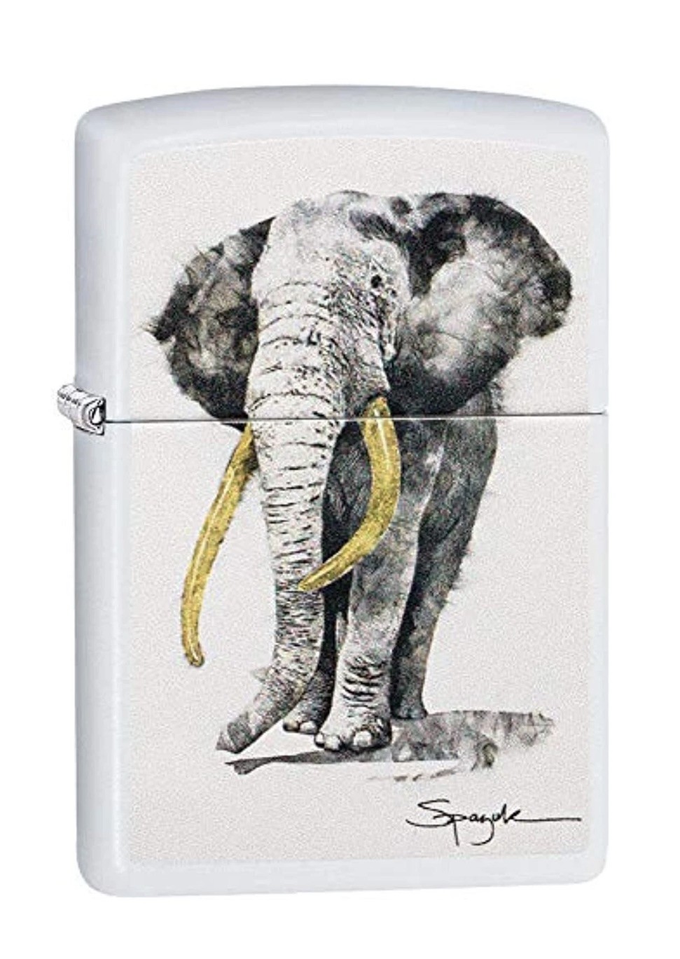 Zippo Artist Steven Spazuk Elephant Pocket Lighter 29844