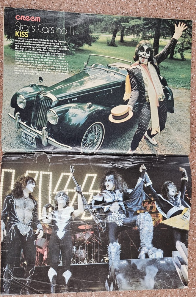 KISS CREEM SPECIAL EDITION Magazine 1977 Complete with centerfold poster