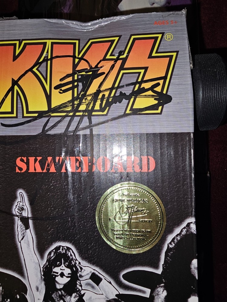 KISS Solo Album Faces Skateboard from Gene Simmons Personal Collection SIGNED!!