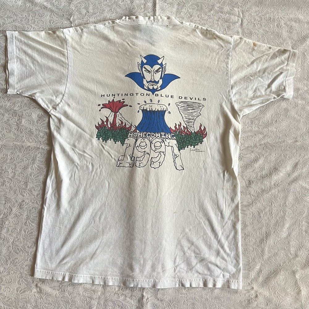 Vintage 90s Huntington Blue Devils L Tee