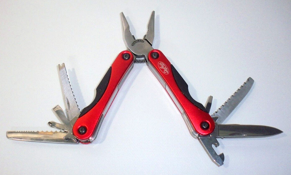 Sheffield 9-in-1 Large Red Multi-Tool
