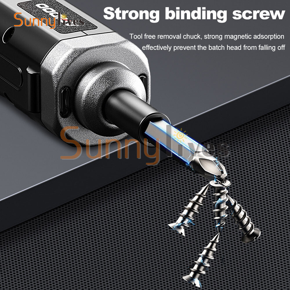 Portable Electric Screwdriver Compact USB Rechargeable Screw Driver Power Tool ~