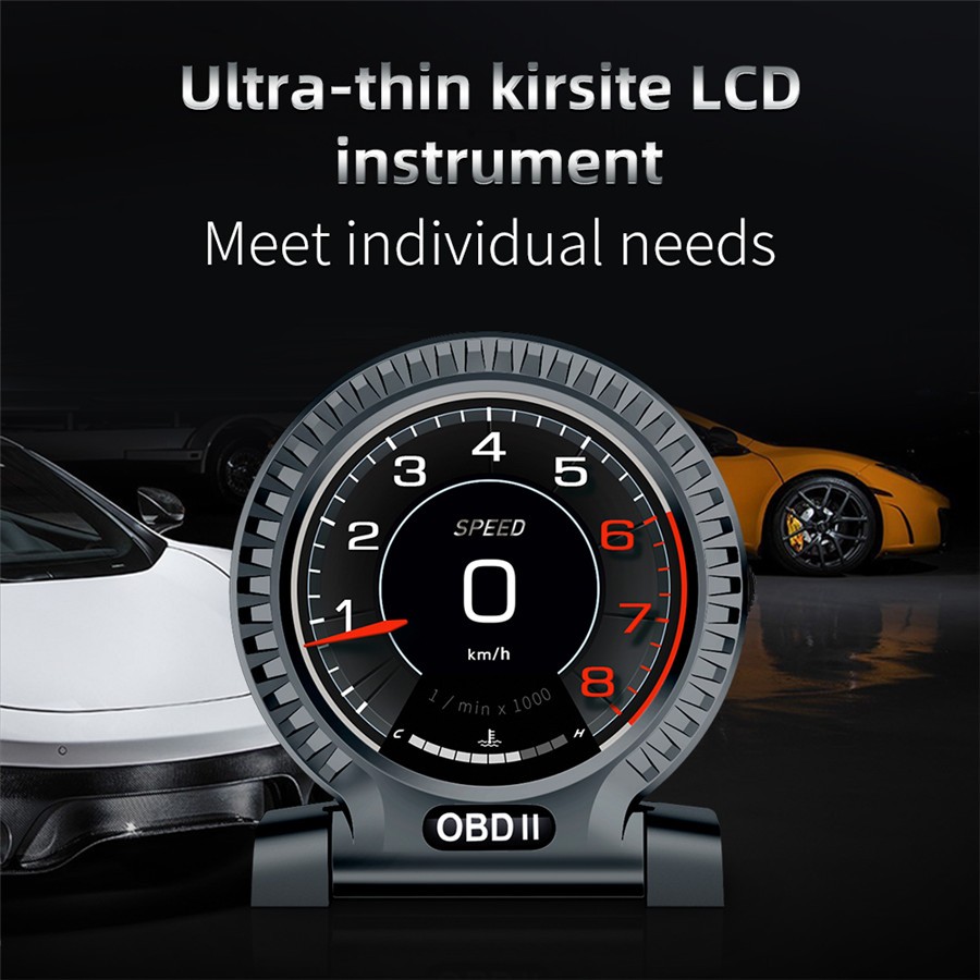 OBD2 Multi Function Display HUD Car Digital Voltage Speed Fuel Consumption Gauge