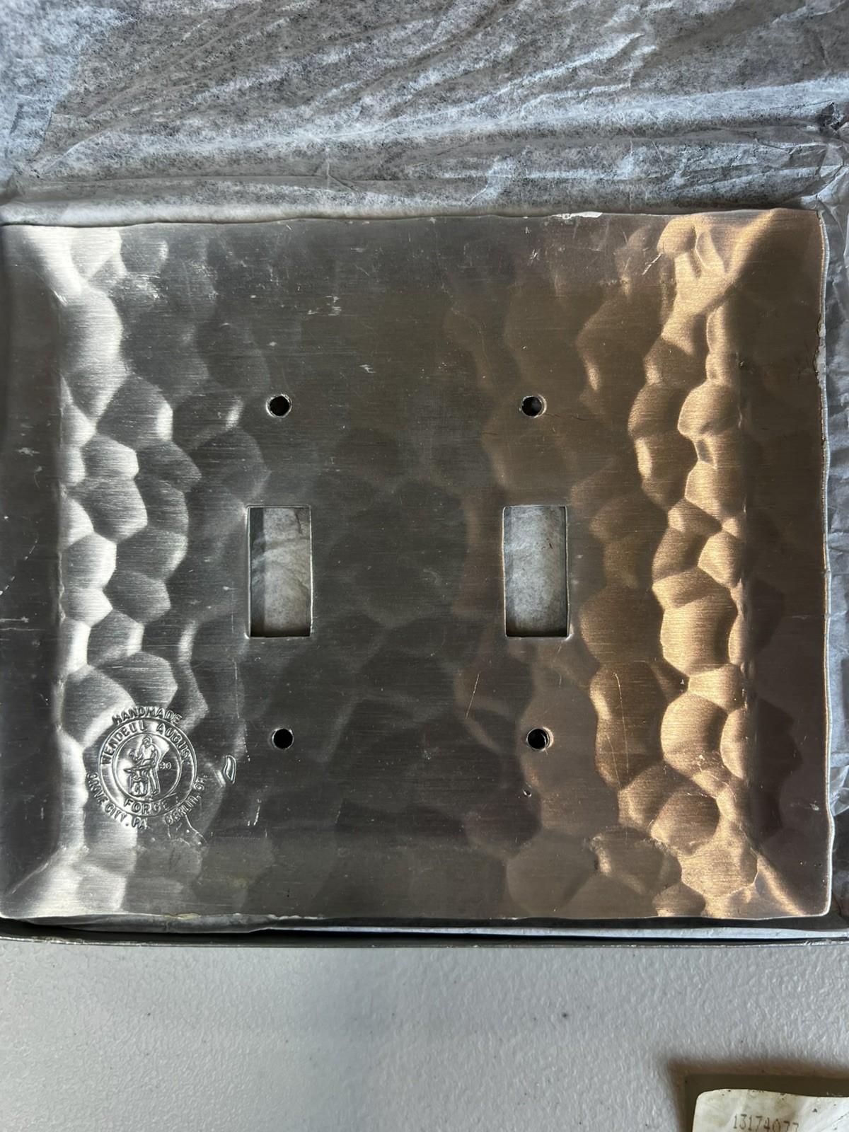 (6) Wendell August Dogwood Design Pattern Forge Aluminum Toggle Switch Plate