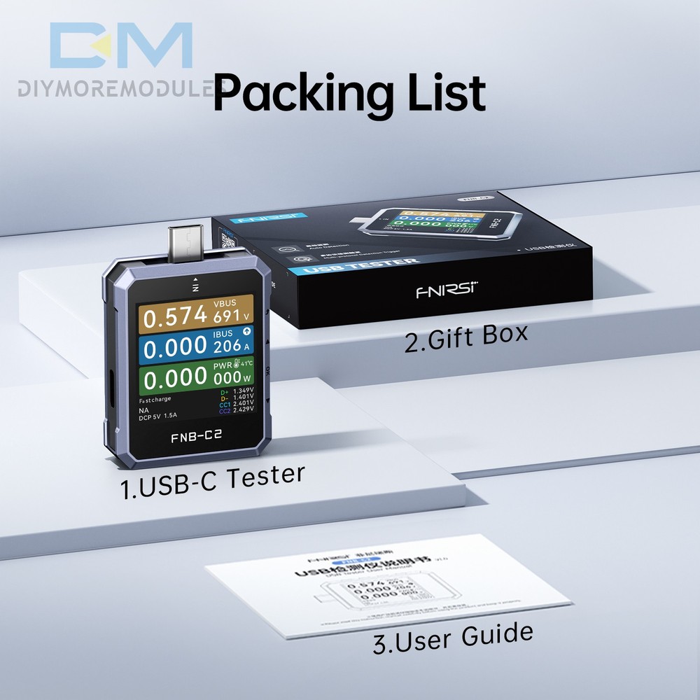 FNIRSI FNB-C2 Multifunction USB Tester Current Volt Power Meter Charging Tester
