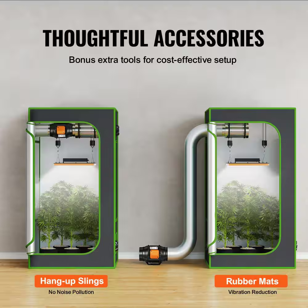 Inline Duct Fan 6-In. 400 CFM with Variable Speed Controller Quiet Ac-Motor Vent