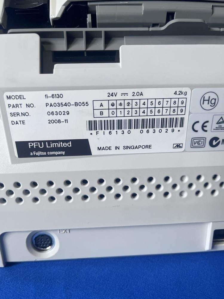 Fujitsu fi-6130 Desktop Pass Through Duplex Document Scanner For 4K pg count