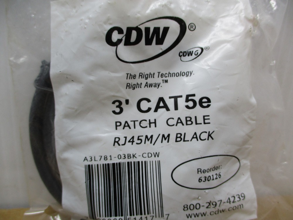 *NEW* 3' Ethernet Cable, RJ45 PATCH 630126
