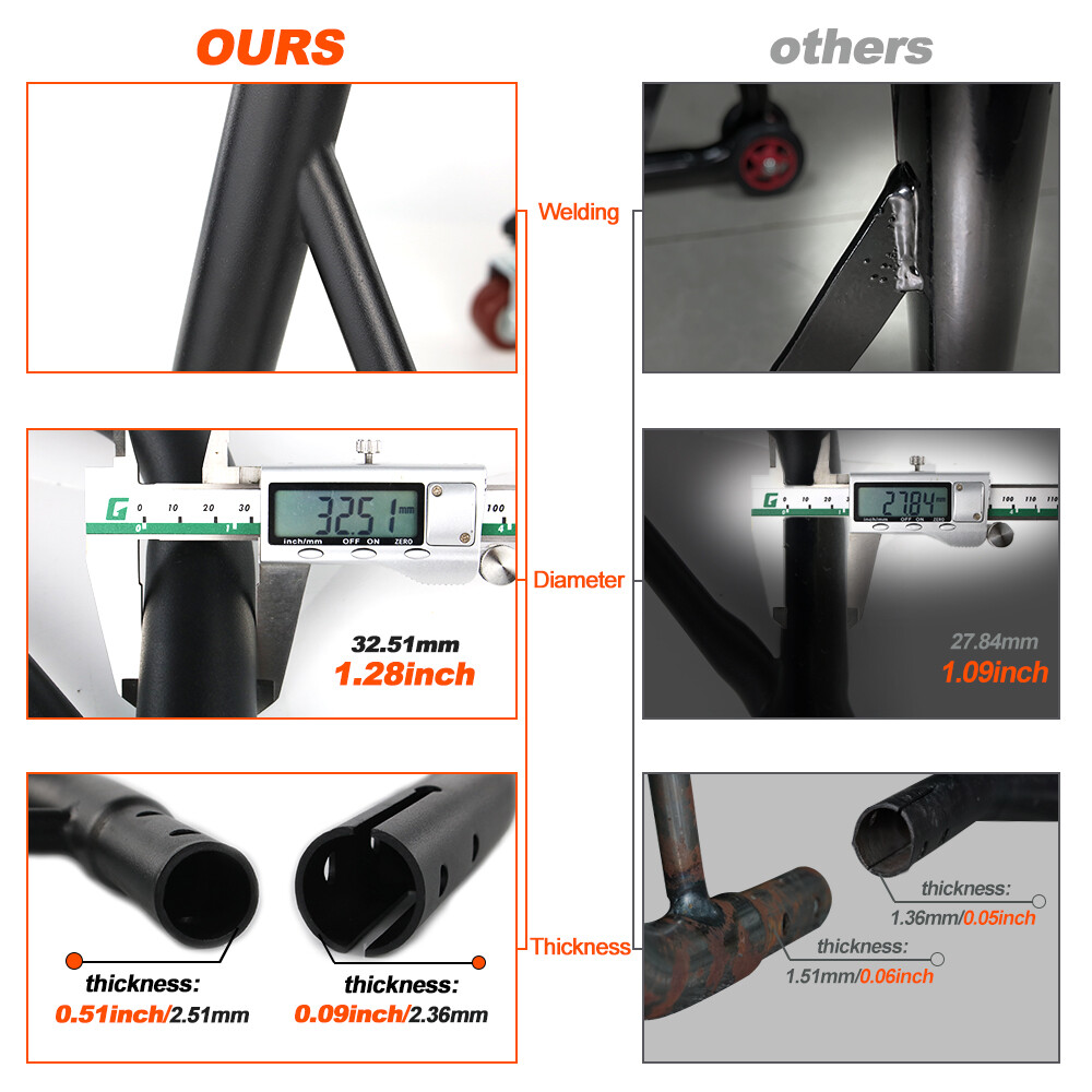 Steel Motorcycle Rear Wheel Mobile Lift Frame Bracket Stand Universal Black