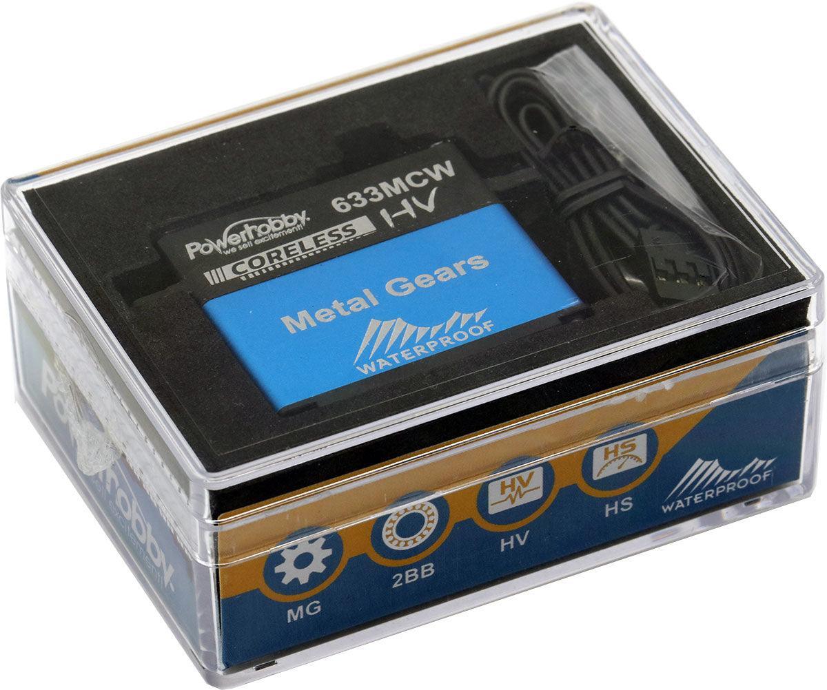Powerhobby 633MCW High Voltage Waterproof Coreless Steel Gear Servo / Aluminu...