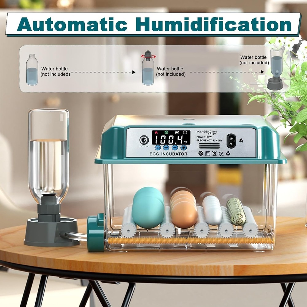 16 Eggs Incubators for Hatching Eggs with Automatic Turning and Humidification
