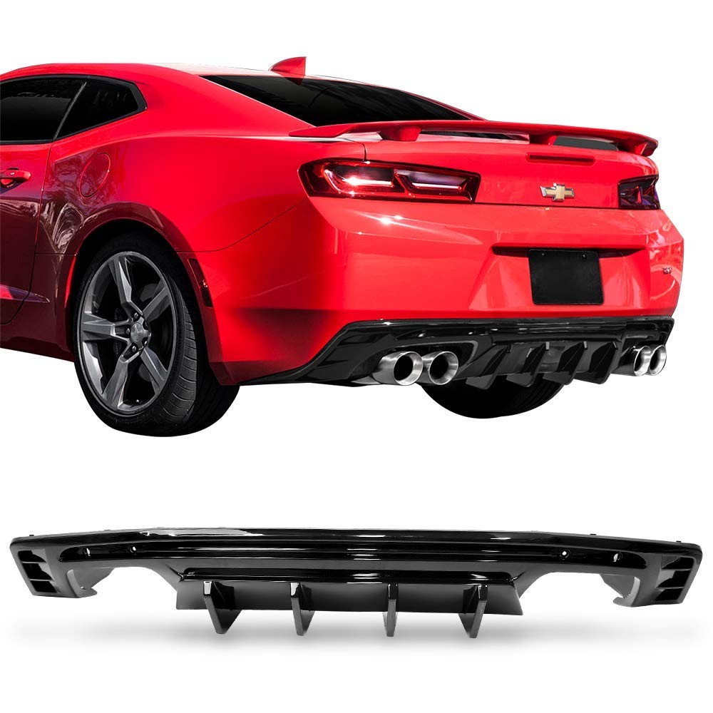 后扩散器适用于科迈罗 2016 - 2024 除 ZL1 光面黑色防撞唇部保护