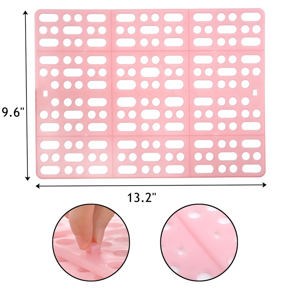 12 Pack Plastic Rabbit Cage Mat, Durable Rabbit Floor Mat with Snap Joint, Fo...