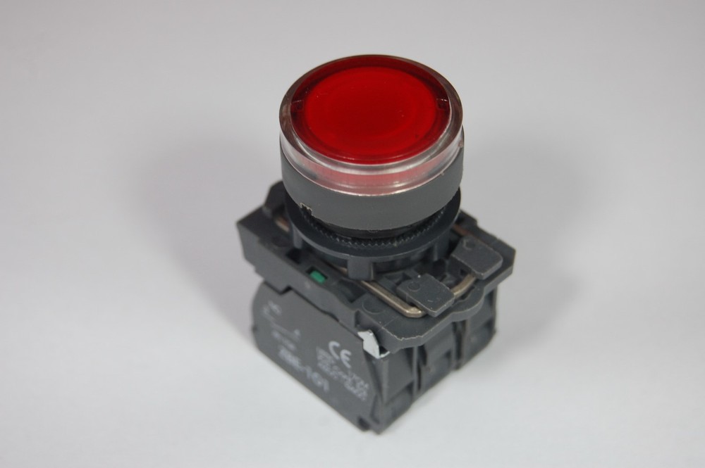 Illuminated pushbutton with flush push Fits XB5AW34B5 RED 24V LED Momentary