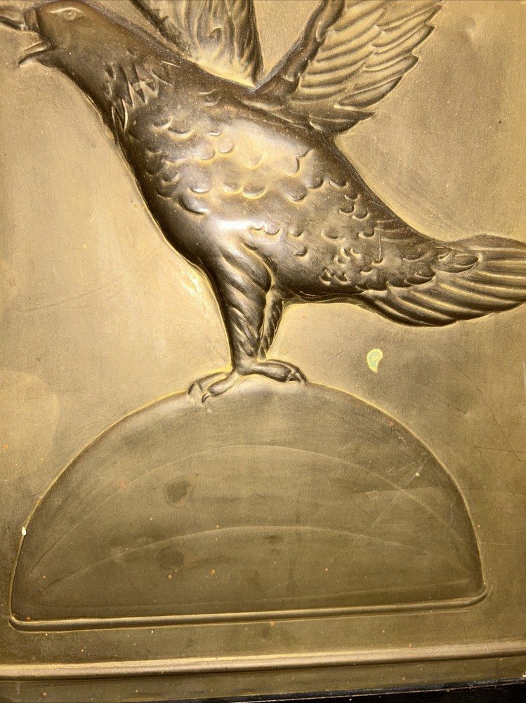 Eagle Brass embossed picture / sign Eagle - Maybe 1800’s
