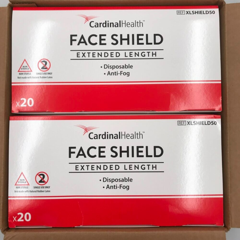 cardinal XLShield50 face shield, 40 Pack