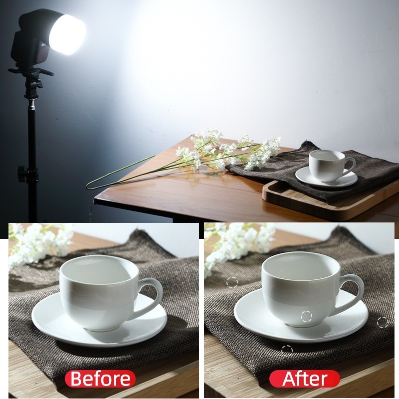 White Flash Diffuser Soft Light Box for Godox V1 AD100Pro AD200 AD200Pro Round