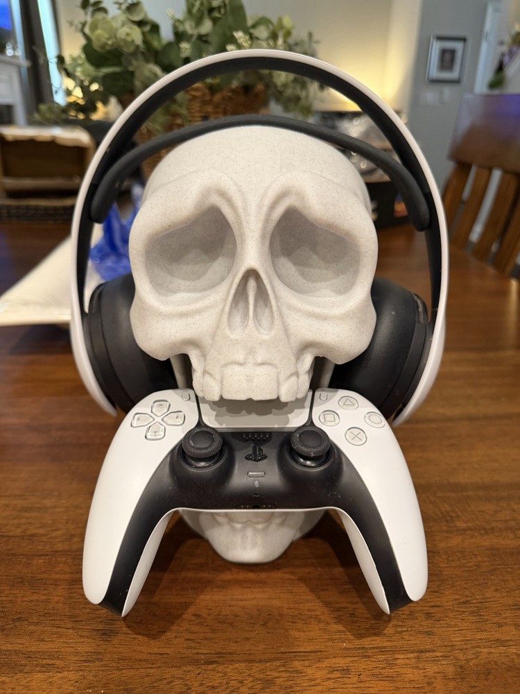 Skull Game Controller/Headset Holder Stand