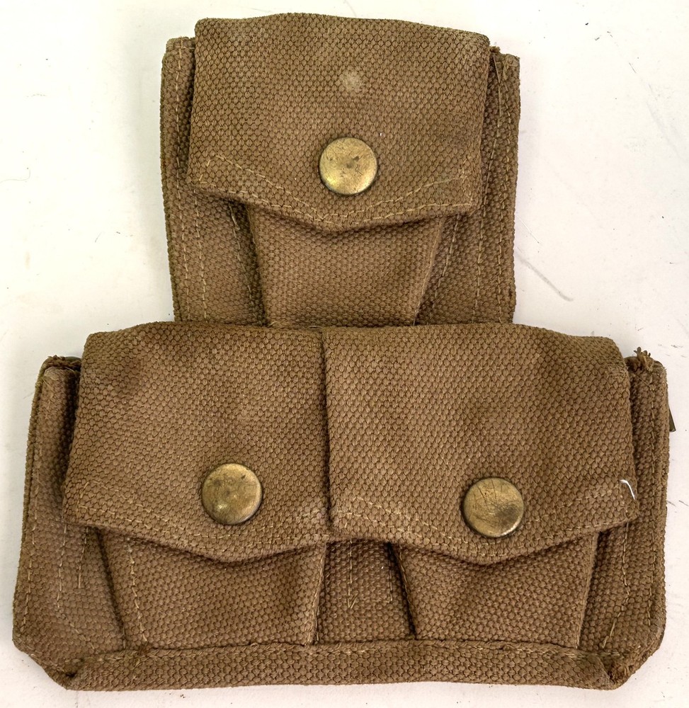 British Military Issue 37 Pattern Empty Triple Ammunition Webbing Pouch