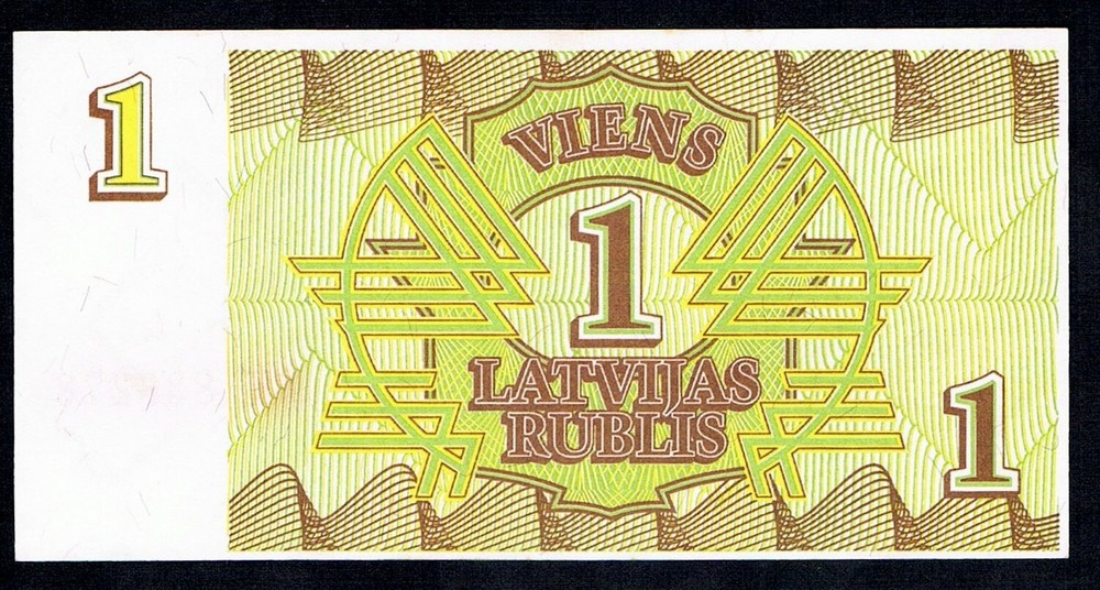 LATVIA - 1 RUBLIS 1992 UNC P35