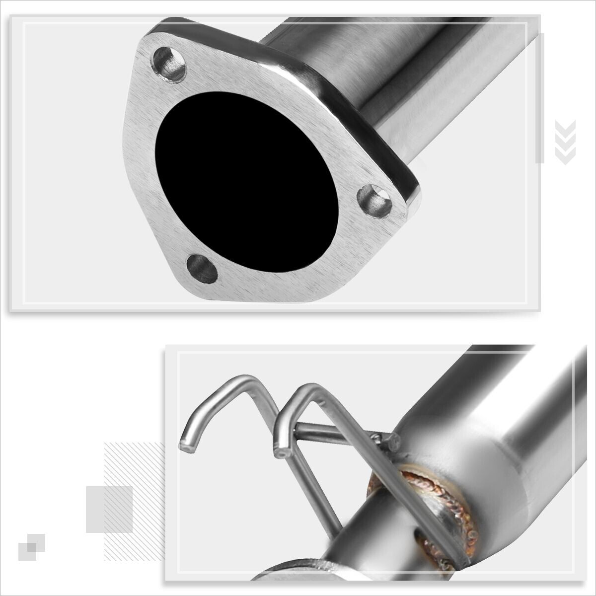 For 06-11 Honda Civic EX/LX/DX 4" Burnt Tip Muffler Stainless Catback Exhaust