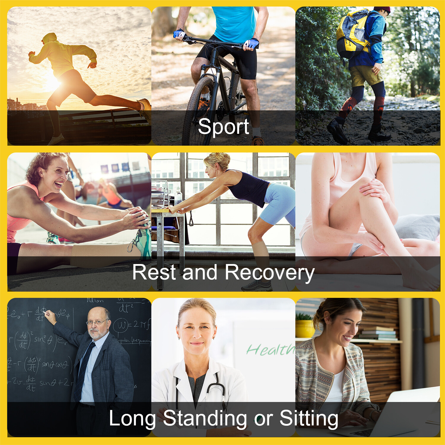 Nylon Zipper Compression Socks Support Graduated Stockings Mens Womens 20-30mmHg