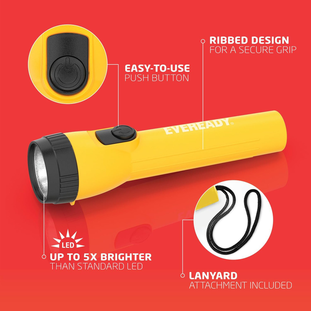 EVEREADY LED Flashlights (4-Pack), Bright Flashlights for Emergencies