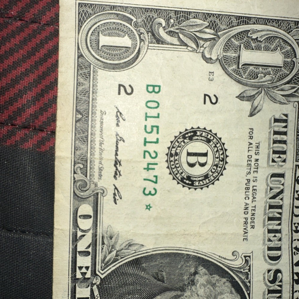 2013 1 dollar bill star note b