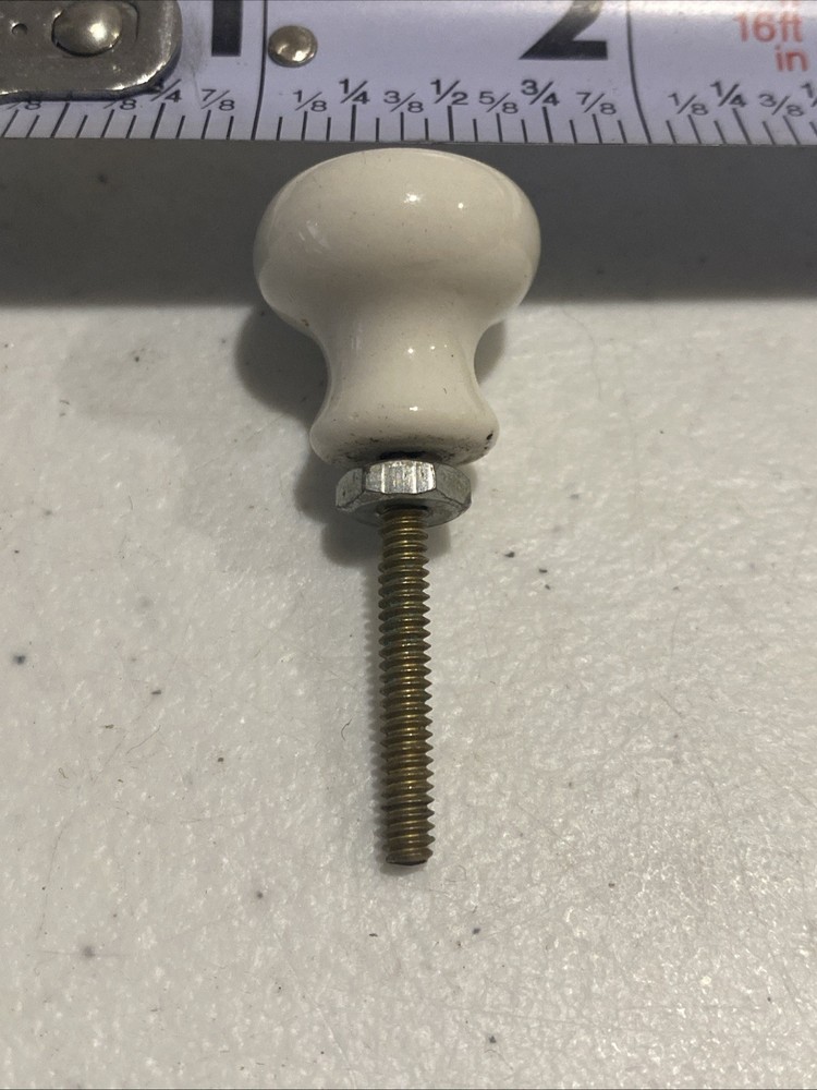 X6 Salvage Vintage Porcelain Shutter Cabinet Pull Knobs W/ Hardware