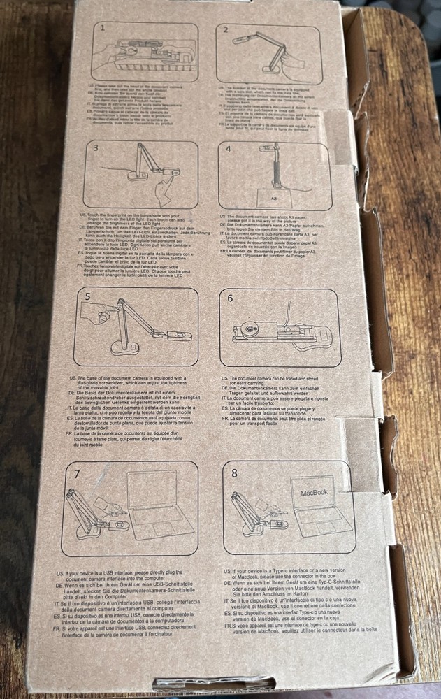 THUSTAR 8MP Document Camera & Webcam 4K with Dual Microphones, USB Visualise/g