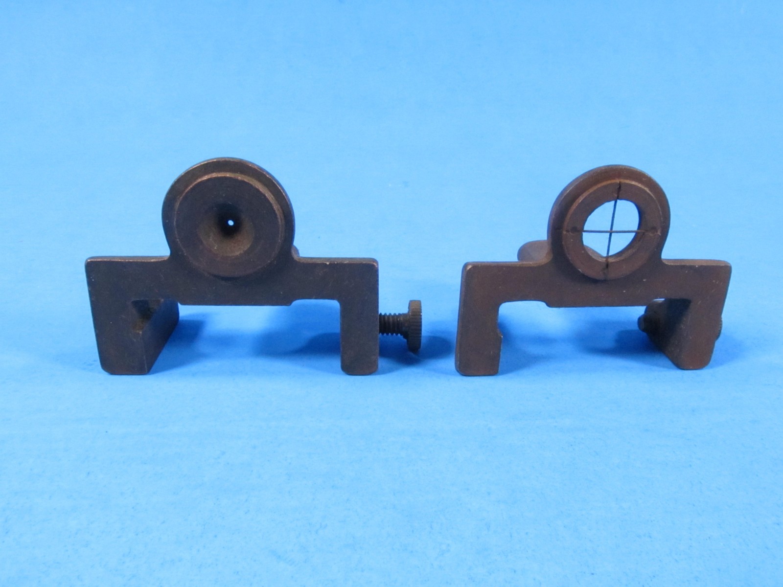 pair Stanley No 1 sights for wood wooden levels functional but need cleaning