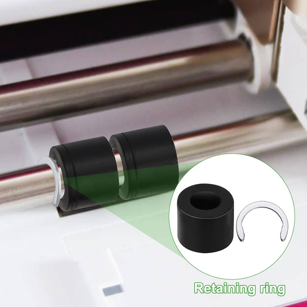 8Pcs Rubber Roller Resolution for Cricut Maker and 8Pcs Rubber Roller Replacemen