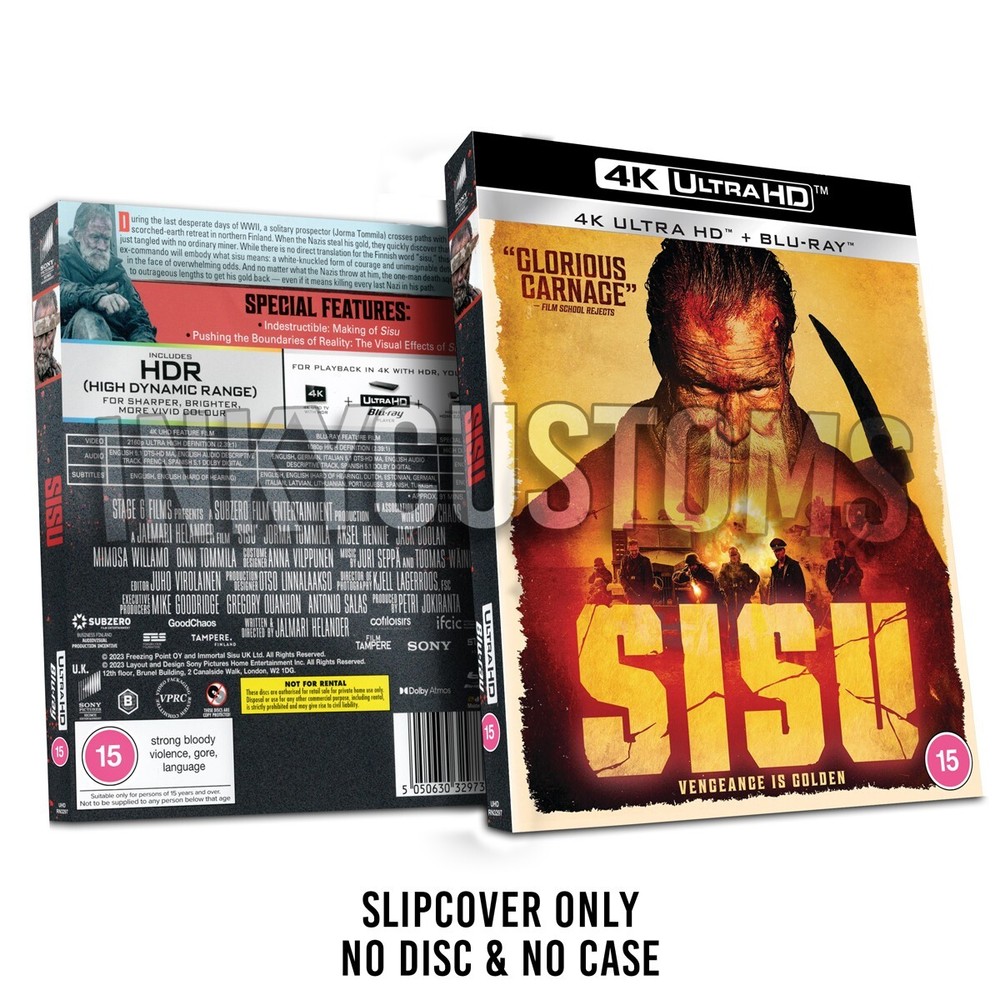 Sisu 4k Ultra Slipcover Only Custom Handmade (NO DISC)