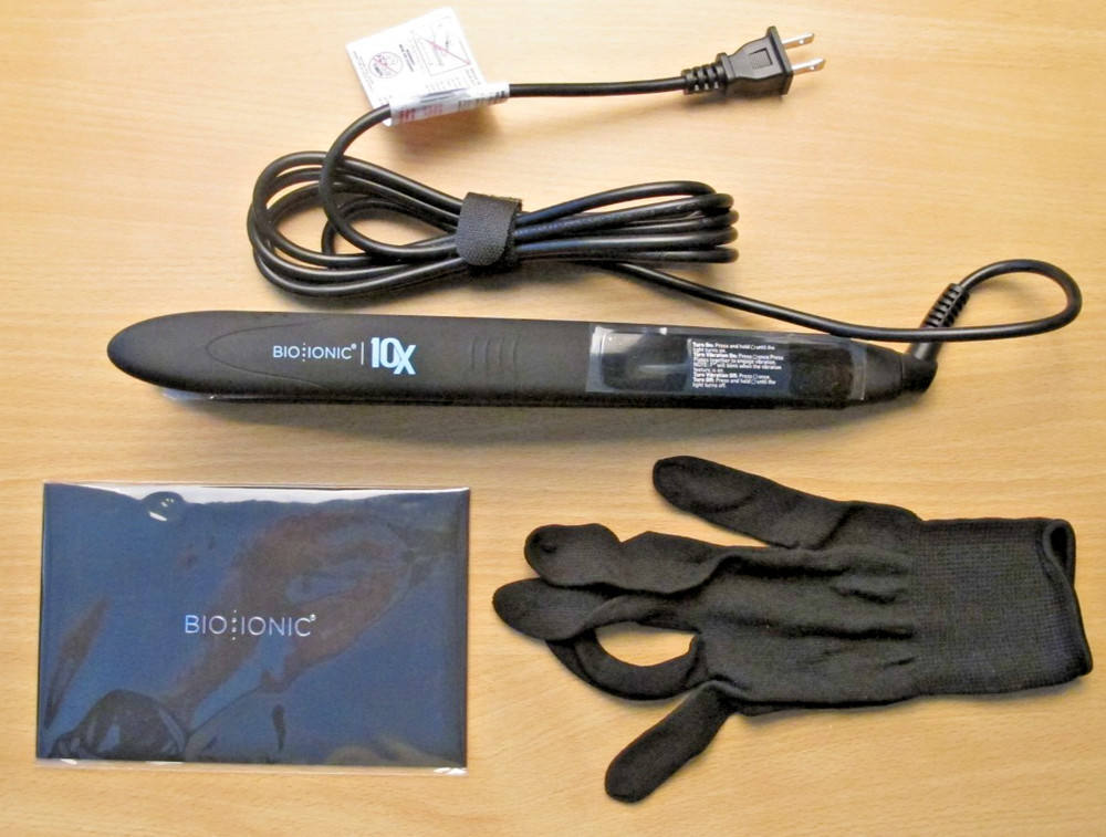 Bio Ionic 10X Pro Styling Iron 1" Nano Ionic-with Vibrating Plates Unused