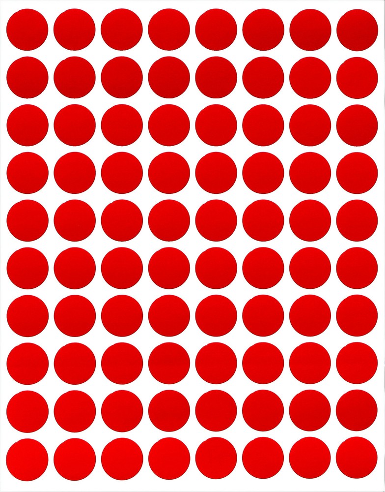 Red Dot Stickers in Various Sizes (8MM-38MM) Color-Coding Labels in 15 Sheets