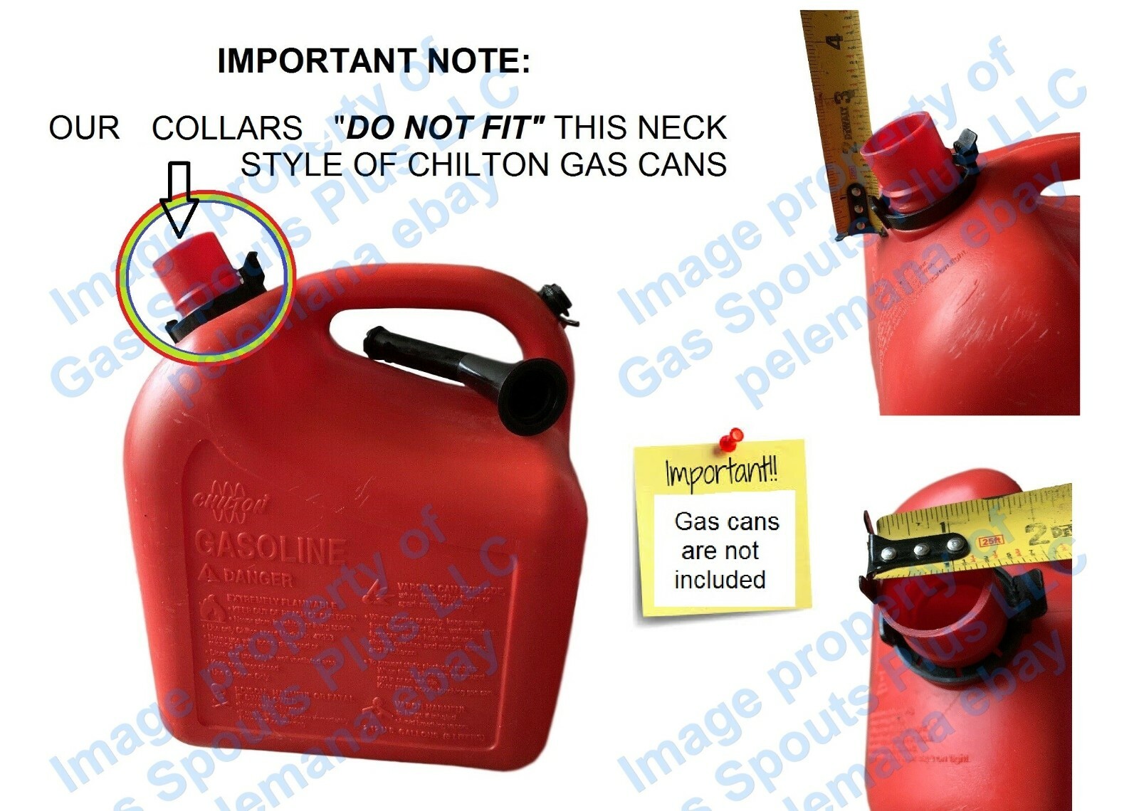 CHILTON YELLOW Gas Can SPOUT & PARTS KIT Sears Craftsman Aftermarket Replacement