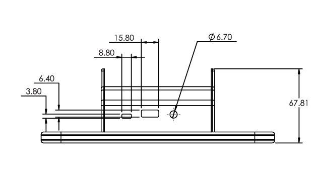 RASPBERRY PI TOUCHSCREEN ENCLOSURE - CBRPP-TS- BLACK /WHT
