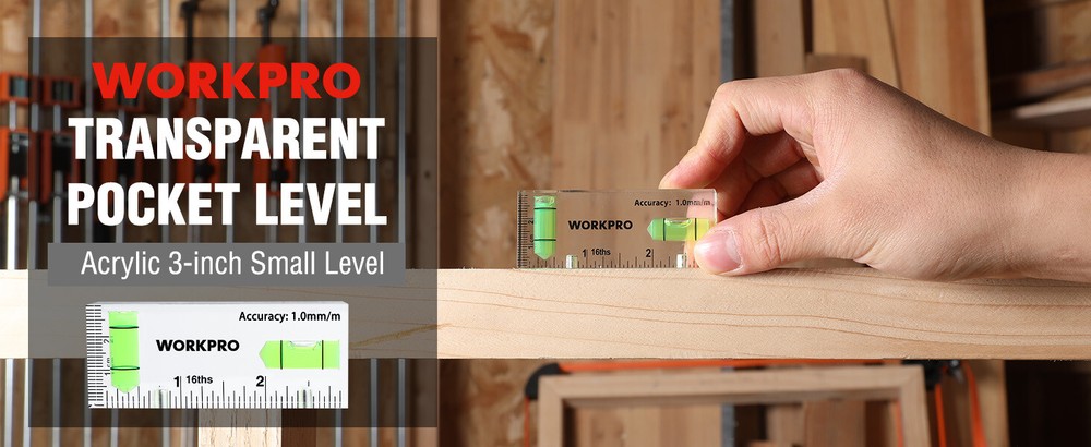 WORKPRO Small Level, 3 Inch Mini Level Tool Magnetic Level w/2 Different Bubbles