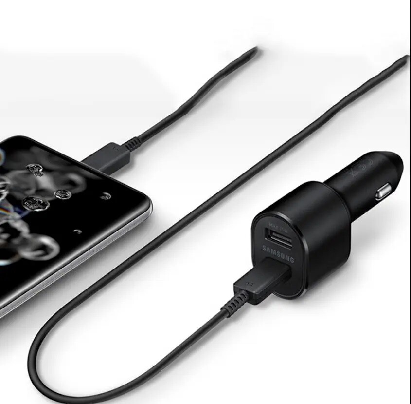 Samsung 45W Dual Car Charger with Cable Super Fast Charging &Type-C-/s22/s23-
