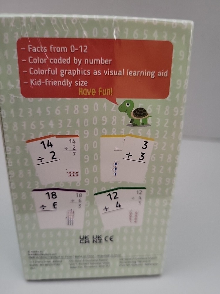 Merka Educational Math Flash Cards Division 169 Cards