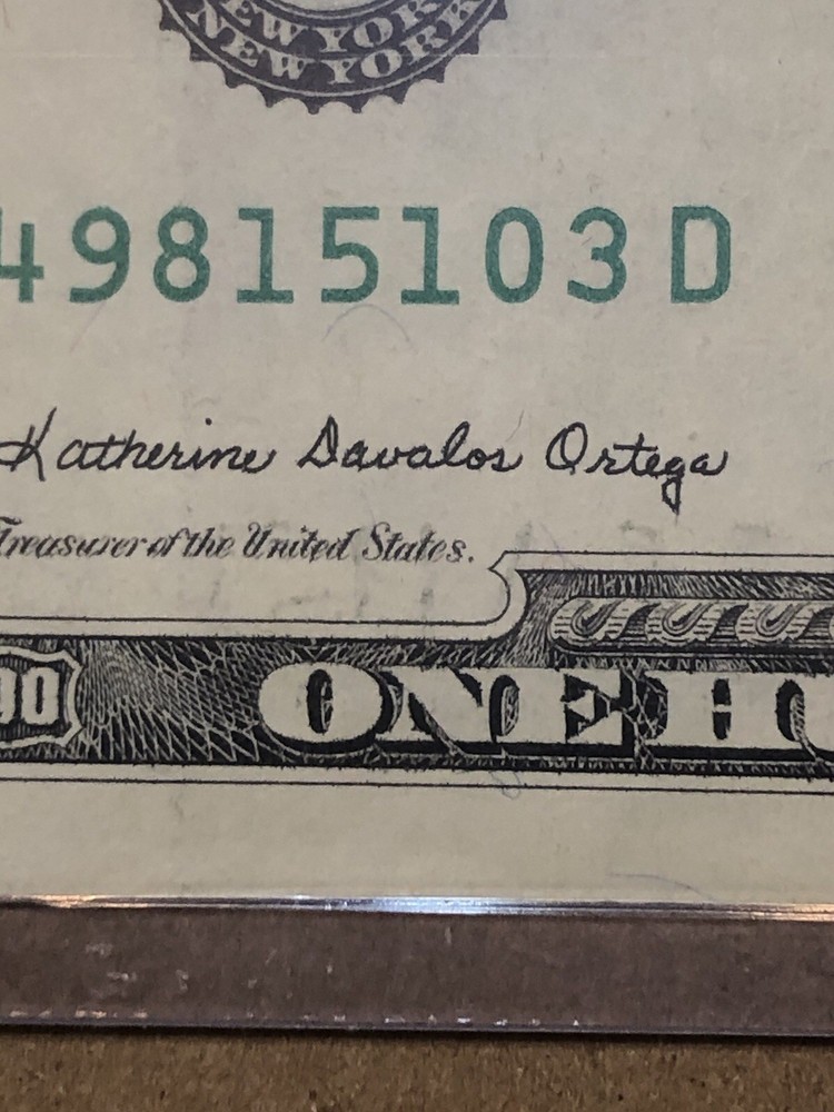 Older 1988 $100 Dollar Offset print Error circulatedNote