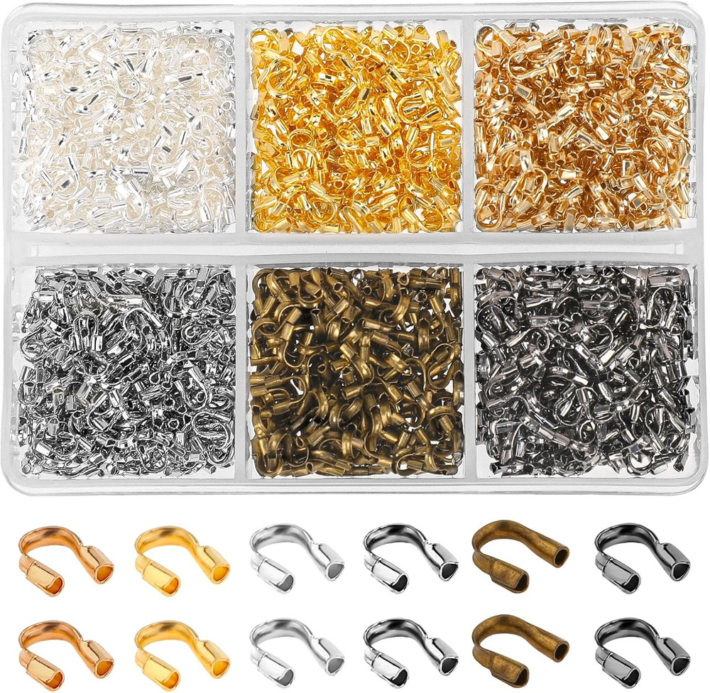 600 Pcs Brass Wire Guardian U-Shape Cable Protector Brass Wire Protector for Ear